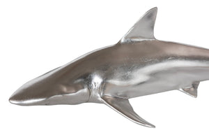 Phillips Collection Whaler Shark Wall Sculpture in Silver Leaf Finish - Coastal Elegance for Indoor & Outdoor Decor PH64545