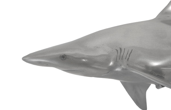 Phillips Collection Whaler Shark Wall Sculpture - Stylish Polished Aluminum Finish for Modern Coastal Decor & Art PH64546
