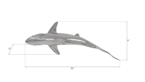 Phillips Collection Whaler Shark Wall Sculpture - Stylish Polished Aluminum Finish for Modern Coastal Decor & Art PH64546
