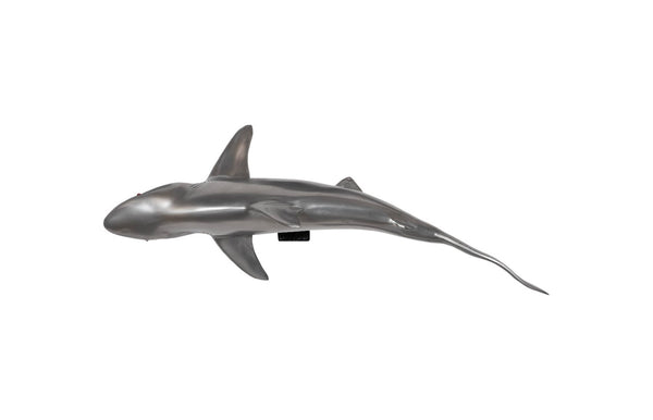 Phillips Collection Whaler Shark Wall Sculpture - Stylish Polished Aluminum Finish for Modern Coastal Decor & Art PH64546