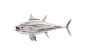 Phillips Collection Bluefin Tuna Wall Sculpture – Stunning Coastal Decor for Modern Spaces, Perfect Statement Piece Resin, Silver Leaf PH64547