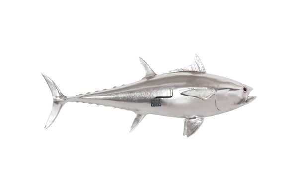 Phillips Collection Bluefin Tuna Wall Sculpture – Stunning Coastal Decor for Modern Spaces, Perfect Statement Piece Resin, Silver Leaf PH64547