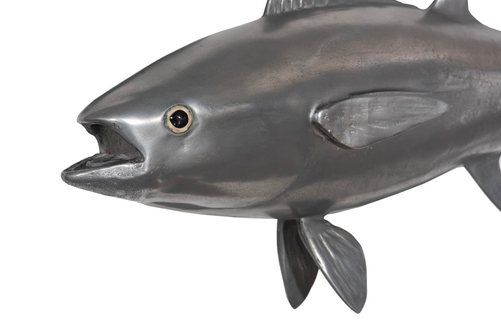 Phillips Collection Bluefin Tuna Wall Sculpture – Stunning Coastal Decor for Modern Spaces, Perfect Statement Piece Resin, Polished Aluminum Finish PH64548