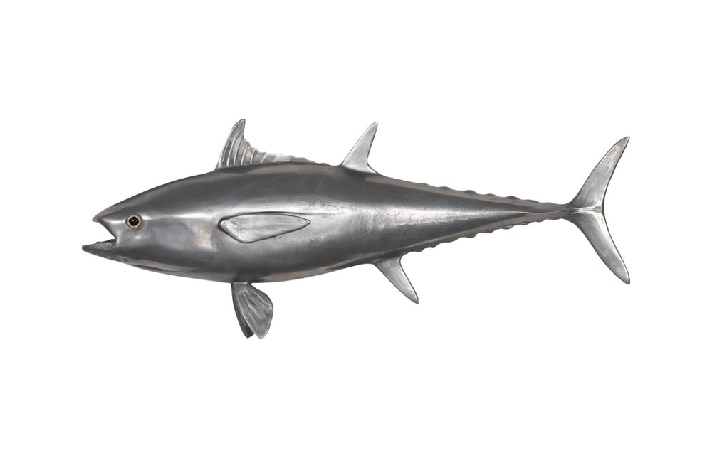 Phillips Collection Bluefin Tuna Wall Sculpture – Stunning Coastal Decor for Modern Spaces, Perfect Statement Piece Resin, Polished Aluminum Finish PH64548