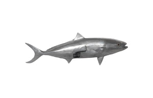 Phillips Collection Yellow Tailed King Fish Wall Sculpture - Coastal Elegance for Modern Home Decor & Nautical Themes Resin, Polished Aluminum Finish PH64552