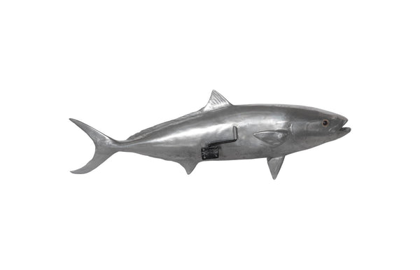 Phillips Collection Yellow Tailed King Fish Wall Sculpture - Coastal Elegance for Modern Home Decor & Nautical Themes Resin, Polished Aluminum Finish PH64552