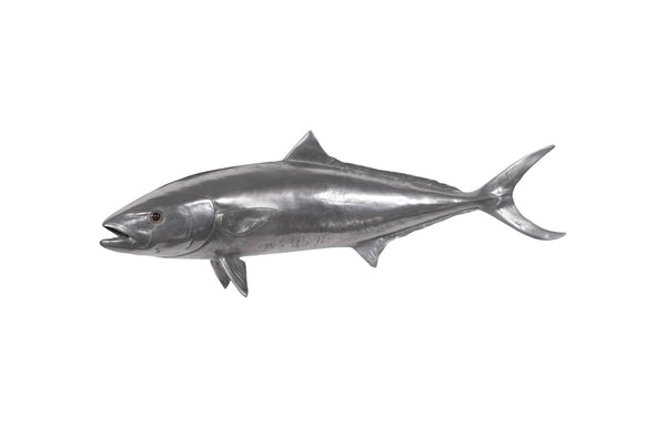 Phillips Collection Yellow Tailed King Fish Wall Sculpture - Coastal Elegance for Modern Home Decor & Nautical Themes Resin, Polished Aluminum Finish PH64552