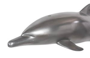 Phillips Collection Dolphin, Dolphin Wall Sculpture - Elegant Aluminum Decor for Modern & Coastal Home Interiors, 32" Long Polished Aluminum PH64554