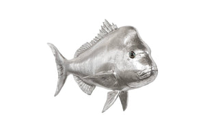 Phillips Collection Australian Snapper Wall Sculpture - Coastal Elegance for Modern Interiors and Nautical Spaces Resin, Silver Leaf PH64555