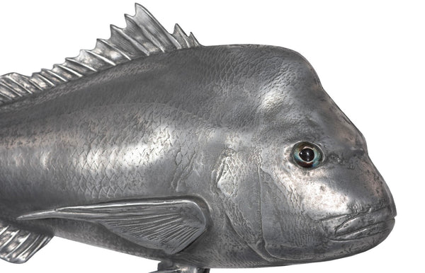 Phillips Collection Australian Snapper Wall Sculpture - Coastal Elegance for Modern Interiors and Nautical Spaces Resin, Polished Aluminum Finish PH64556