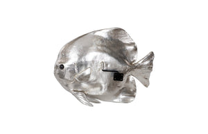 Phillips Collection Australian Bat Fish Wall Sculpture - Elegant Coastal Decor for Modern and Nautical Interiors Resin, Silver Leaf PH64557