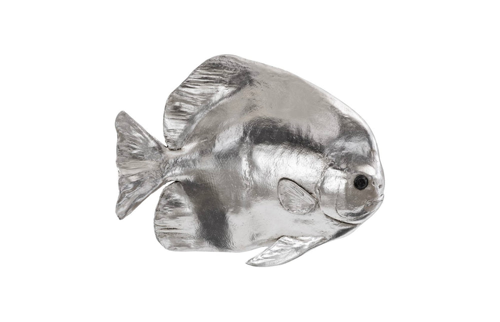 Phillips Collection Australian Bat Fish Wall Sculpture - Elegant Coastal Decor for Modern and Nautical Interiors Resin, Silver Leaf PH64557