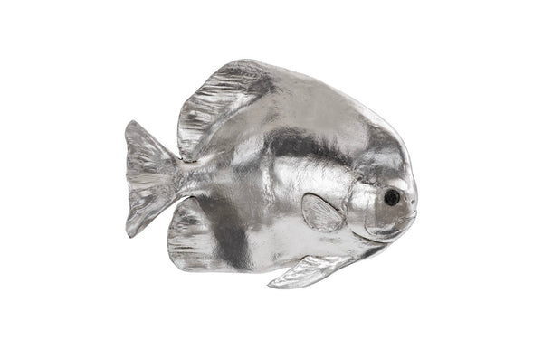 Phillips Collection Australian Bat Fish Wall Sculpture - Elegant Coastal Decor for Modern and Nautical Interiors Resin, Silver Leaf PH64557