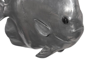 Phillips Collection Australian Bat Fish Wall Sculpture - Elegant Coastal Decor for Modern and Nautical Interiors Resin, Polished Aluminum Finish PH64558