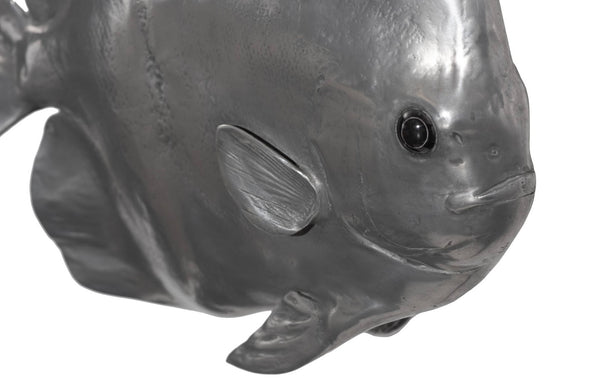Phillips Collection Australian Bat Fish Wall Sculpture - Elegant Coastal Decor for Modern and Nautical Interiors Resin, Polished Aluminum Finish PH64558