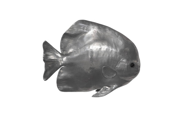Phillips Collection Australian Bat Fish Wall Sculpture - Elegant Coastal Decor for Modern and Nautical Interiors Resin, Polished Aluminum Finish PH64558