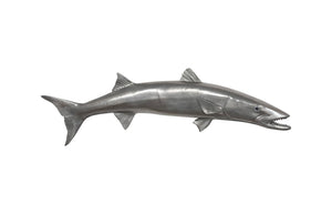 Phillips Collection Barracuda Fish Wall Sculpture - Striking Coastal Art with Modern Elegance for Any Interior Space Resin, Polished Aluminum Finish PH64559