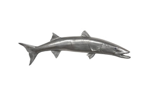 Phillips Collection Barracuda Resin Wall Sculpture with Polished Aluminum Finish for Coastal Living Spaces PH64559