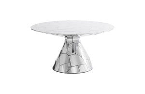 Phillips Collection Crazy Cut Faceted Stainless Steel Square Dining Table Geometric Sculptural Silver PH64769