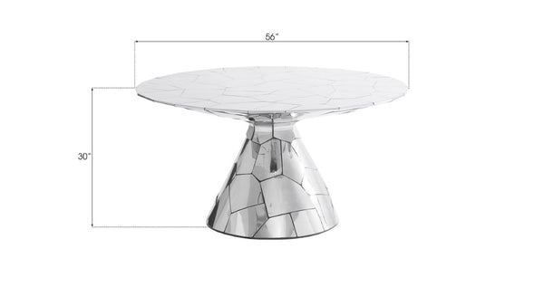Phillips Collection Crazy Cut Faceted Stainless Steel Square Dining Table Geometric Sculptural Silver PH64769