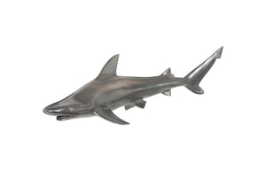 Phillips Collection Black Tip Reef Shark Wall Sculpture - Polished Aluminum Coastal Art for Modern Home Decor PH65284
