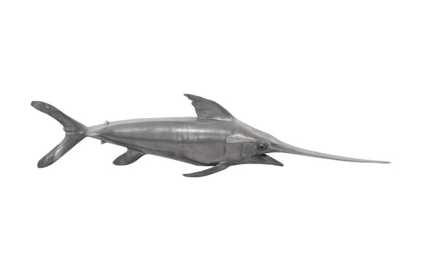 Phillips Collection Broadbill Swordfish Resin Wall Sculpture Polished Metallic Coastal Statement Decor PH65285