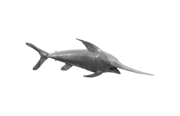 Phillips Collection Broadbill Swordfish Resin Wall Sculpture Polished Metallic Coastal Statement Decor PH65285
