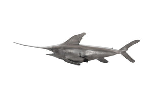 Phillips Collection Broadbill Swordfish Resin Wall Sculpture Polished Metallic Coastal Statement Decor PH65285