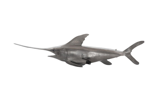 Phillips Collection Broadbill Swordfish Resin Wall Sculpture Polished Metallic Coastal Statement Decor PH65285