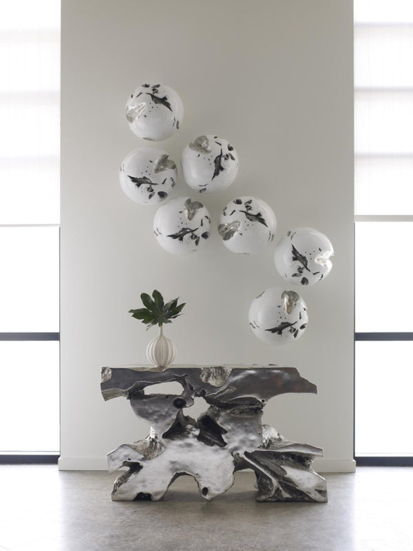 Phillips Collection Cast Resin Root Ball Wall Sphere Organic Sculptural Accent for Minimalist Gallery Spaces PH65327