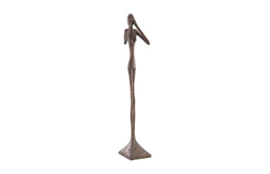 Phillips Collection See No Evil Slender Sculpture by Raymond Waites – Modern Minimalist Art for Elegant Home Decor Large, Resin, Bronze Finish PH65570
