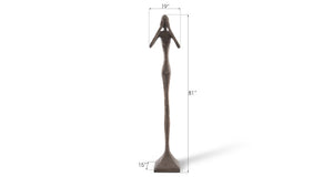 Phillips Collection See No Evil Slender Sculpture by Raymond Waites – Modern Minimalist Art for Elegant Home Decor Large, Resin, Bronze Finish PH65570