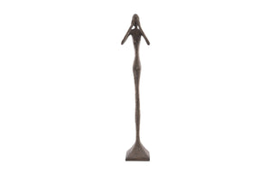 Phillips Collection See No Evil Slender Sculpture by Raymond Waites – Modern Minimalist Art for Elegant Home Decor Large, Resin, Bronze Finish PH65570