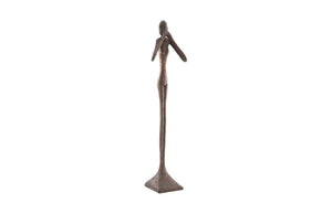 Phillips Collection Speak No Evil Slender Sculpture by Raymond Waites – Modern Organic Accent for Entryways & Living Rooms Large, Resin, Bronze Finish PH65571