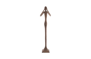 Phillips Collection Hear No Evil Sculpture by Raymond Waites – Modern Minimalist Art for Elegant Home Décor Display Large, Resin, Bronze Finish PH65572