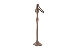 Phillips Collection Hear No Evil Sculpture by Raymond Waites – Modern Minimalist Art for Elegant Home Décor Display Large, Resin, Bronze Finish PH65572