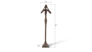 Phillips Collection Hear No Evil Sculpture by Raymond Waites – Modern Minimalist Art for Elegant Home Décor Display Large, Resin, Bronze Finish PH65572