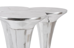 Phillips Collection Marley Silver Bar Table - Modern Organic Design with Sculptural Elegance for Stylish Home Entertaining PH66064