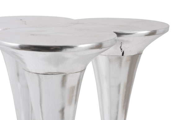 Phillips Collection Marley Silver Bar Table - Modern Organic Design with Sculptural Elegance for Stylish Home Entertaining PH66064