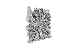 Phillips Collection Square Root Large Silver Leaf Resin Wall Sculpture Organic Modern Focal Art MD PH66091