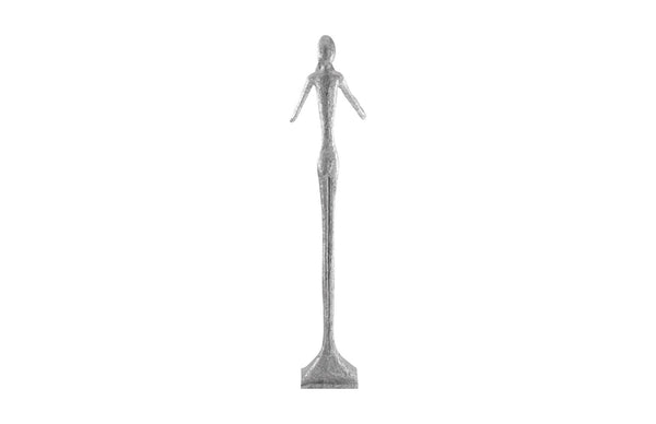 Phillips Collection Speak No Evil Slender Sculpture by Raymond Waites – Modern Organic Accent for Entryways & Living Rooms Large, Resin, Silver Leaf PH66161