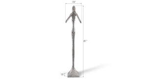 Phillips Collection Speak No Evil Slender Sculpture by Raymond Waites – Modern Organic Accent for Entryways & Living Rooms Large, Resin, Silver Leaf PH66161