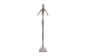Phillips Collection Speak No Evil Slender Sculpture by Raymond Waites – Modern Organic Accent for Entryways & Living Rooms Large, Resin, Silver Leaf PH66161