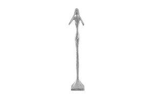 Phillips Collection See No Evil Slender Sculpture by Raymond Waites – Modern Minimalist Art for Elegant Home Decor Large, Resin, Silver Leaf PH66162