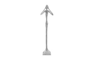 Phillips Collection Hear No Evil Skinny Sculpture by Raymond Waites - Modern Silver Leaf Art for Contemporary Spaces PH66163