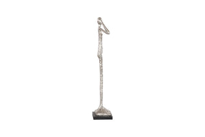 Phillips Collection Hear No Evil Sculpture by Raymond Waites – Modern Minimalist Art for Elegant Home Décor Display Small, Resin, Silver Leaf PH66276