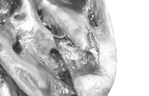 Phillips Collection Cast Resin Root Relief Wall Tile with Silver Leaf Finish Sculptural Round Accent PH66567