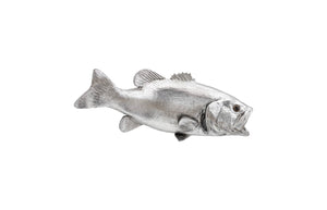 Phillips Collection Large Mouth Bass Wall Sculpture - Stunning Silver Leaf Resin Art for Modern Coastal Decor PH66570