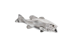 Phillips Collection Large Mouth Bass Wall Sculpture - Stunning Silver Leaf Resin Art for Modern Coastal Decor PH66570