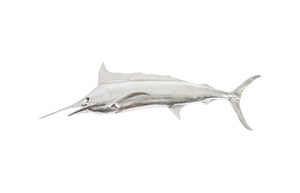 Phillips Collection Blue Marlin Fish Wall Sculpture – Elegant Coastal Décor for Modern Interiors and Dynamic Spaces Resin, Silver Leaf PH66671